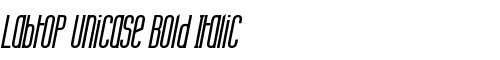 Картинка Шрифта Labtop Unicase Bold Italic