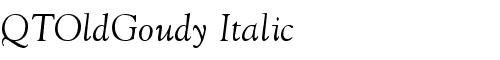 Картинка Шрифта QTOldGoudy Italic